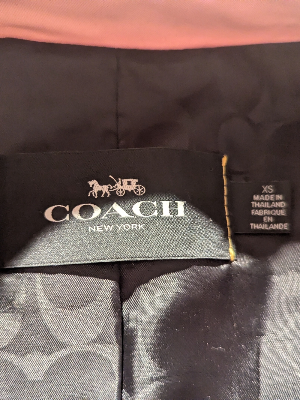 Coach Double-Breasted Trench Coat in Blush Pink - Picture 6 of 8